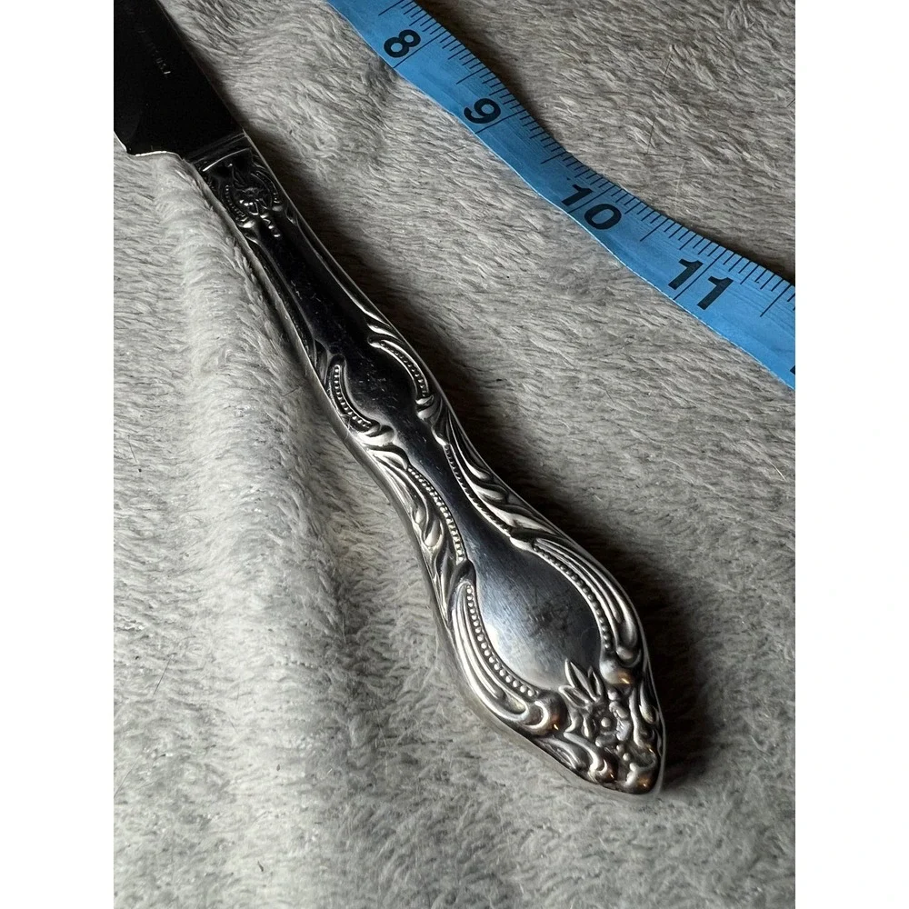 Princess House Fantasia Stainless Carving   Knife Floral Scroll Flatware USA